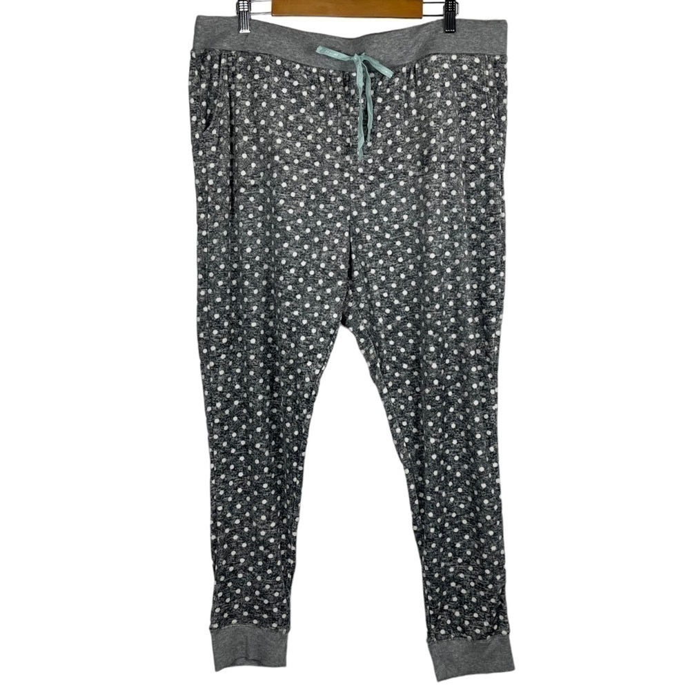 JANE & BLEECKER NIGHTY NIGHT FUZZY POLKA DOT MATCHING PAJAMA PJ SET - Picture 5 of 14
